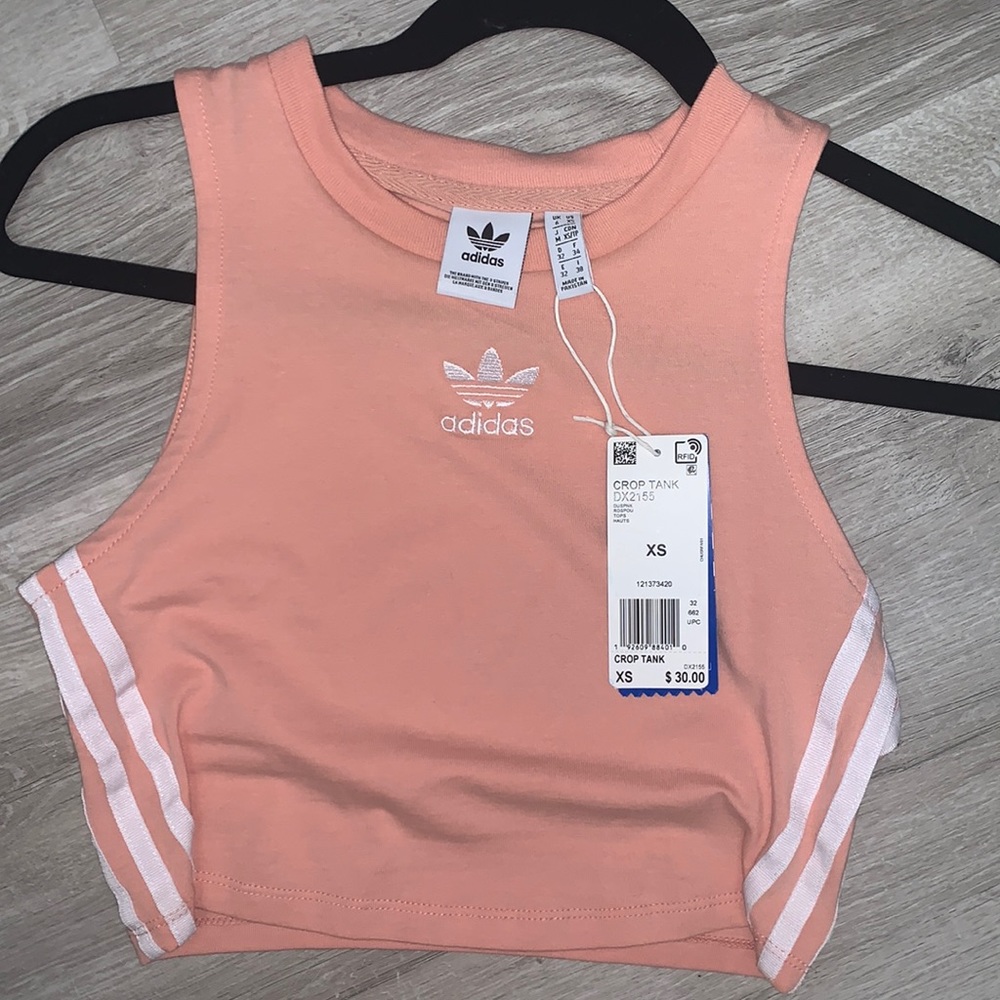 Cute Adidas peach crop top!!